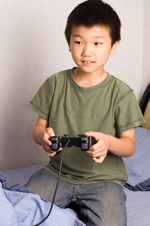 young boy gaming