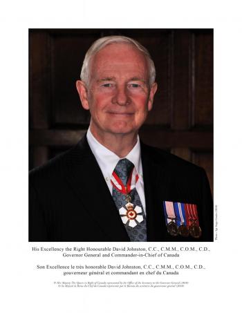 His Excellency the Right Honourable David Johnston, Governor General of Canada