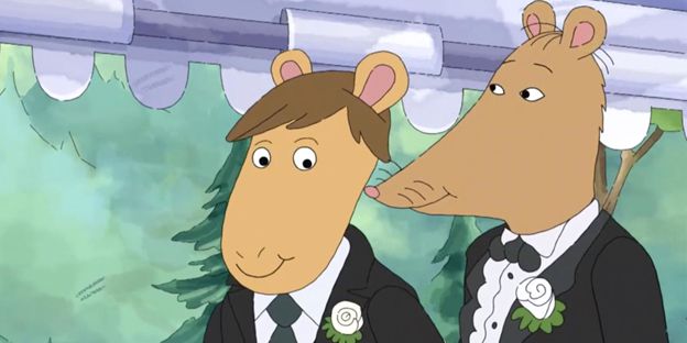 Mr. Ratburn and his husband from the TV series Arthur.