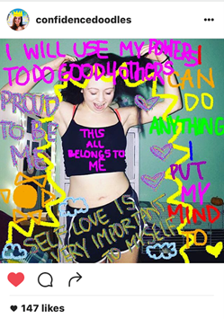 An Instagram post from body-positive poster Bailey Bossert.