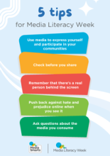 Thumbnail of "5 Tips for Media Literacy" Poster