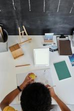 Image of a person drawing