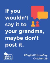 If you wouldn’t say it to your grandma, maybe don’t post it.