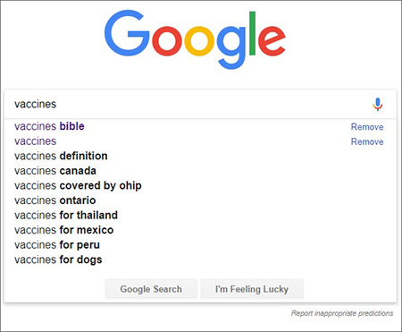 vaccines Bible Google search results